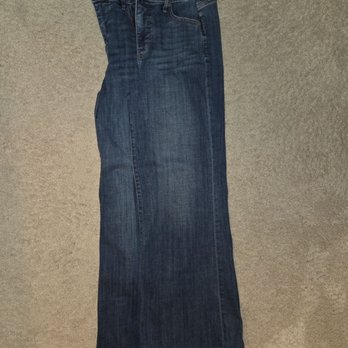 King's Custom Tailoring & Alteration - Side by side of the length they used to be in another pair of jeans that are same brand, identical - Sewing & Alterations Near Me - Thousand Oaks, California King's Custom Tailoring & Alteration - Side by side of the length they used to be in another pair of jeans that are same brand, identical - Sewing & Alterations Near Me - Thousand Oaks, California