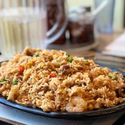 House Special Fried Rice mixed with beef, chicken and shrimps