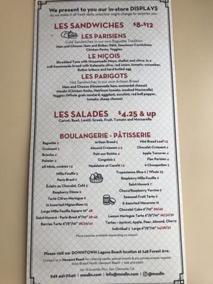 Menu photo 6 Moulin San Clemente, CA