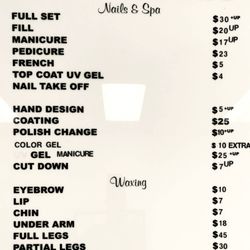 2020 Menu