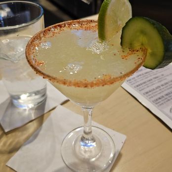 Jonny Cab’s - Some cucumber margarita with tajin they made for me - American Near Me - Burr Ridge, Illinois Jonny Cab’s - Some cucumber margarita with tajin they made for me - American Near Me - Burr Ridge, Illinois