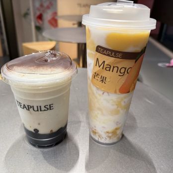 Tea Pulse - Tahiti Orchid Boba and Mango Dew Mochi Smoothie - Bubble Tea Near Me - Bayside, New York