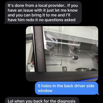 Hi Line Motors - Steve with his word he would fix the terrible tint job. - Car Dealers Near Me - Plano, Texas