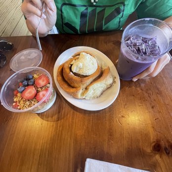 Kihei Caffe Lahaina - Fruit parfait, cinnamon bun, and ube coffee - Breakfast & Brunch Near Me - Lahaina, Hawaii Kihei Caffe Lahaina - Fruit parfait, cinnamon bun, and ube coffee - Breakfast & Brunch Near Me - Lahaina, Hawaii