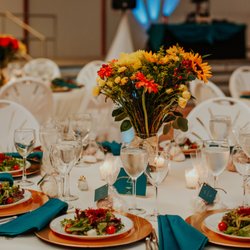 To Your Taste Catering - TYTC wedding set-up (salad/first course). Note: linens and china rented by TYTC from DC Events.