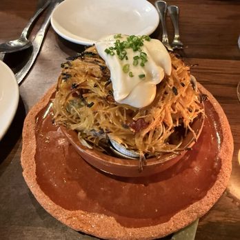 Casa Mono - Fideos with Chorizo, Clams & Garlic Sherry Aioli - Spanish Near Me - New York, New York Casa Mono - Fideos with Chorizo, Clams & Garlic Sherry Aioli - Spanish Near Me - New York, New York
