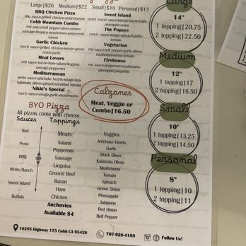 Cobb Mountain Pizza - Pizza menu - Pizza Near Me - Cobb, California Cobb Mountain Pizza - Pizza menu - Pizza Near Me - Cobb, California