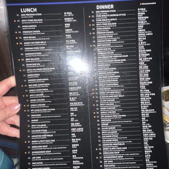 Gen Korean BBQ House - Menue - Korean Near Me - Tempe, Arizona
