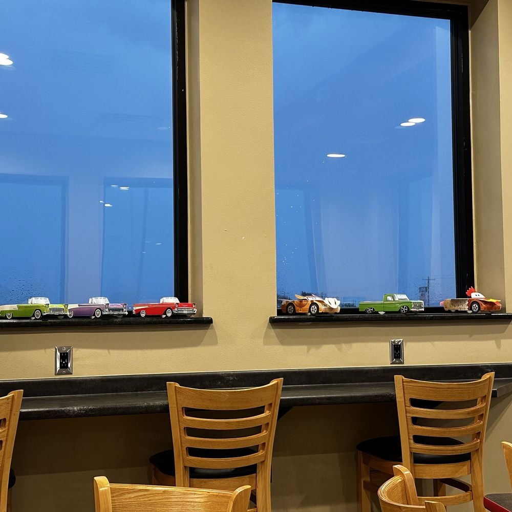 66 To Go - Fun little cars across the window sills. - Burgers Near Me - Elk City, Oklahoma