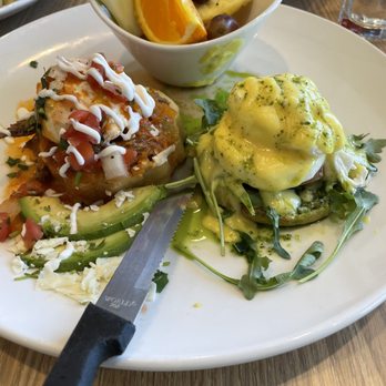 Broken Yolk Cafe - Choose 2 Eggs Benedict - Caprese Benedict and Sope Benedict - Breakfast & Brunch Near Me - Meridian, Idaho