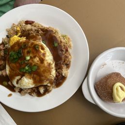 Big Kahuna Loco Moco and a Malasada