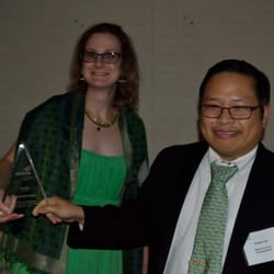 ShaLaLaLa Productions - Receiving the Silver for best online video award for their  Doctors Express Waltham video at the NEDMA Creative Excellence award,