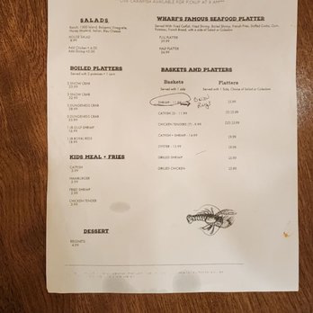 The Wharf's Boiling Shack - menu 2 - Seafood Near Me - Laurel, Mississippi
