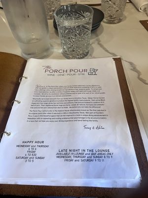 Menu photo 1 The Porch Pour Midlothian, TX