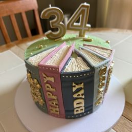 Custom book birthday cake Custom book birthday cake