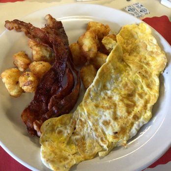The Bacon Strip - The com o egg platter includes 2 pancakes - Breakfast & Brunch Near Me - Coplay, Pennsylvania