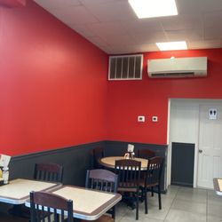 Clean, bright space!  Had to grab this picture quick because restaurant fills up quickly!