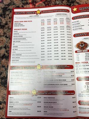 Menu photo 1 Happy's Pizza Eastpointe, MI Menu photo 1 Happy's Pizza Eastpointe, MI