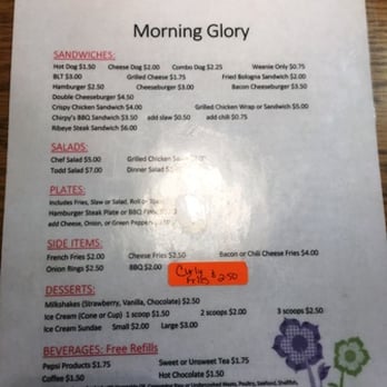 Morning Glory Cafe - the menu for the morning glory - Cafes Near Me - Bennett, North Carolina