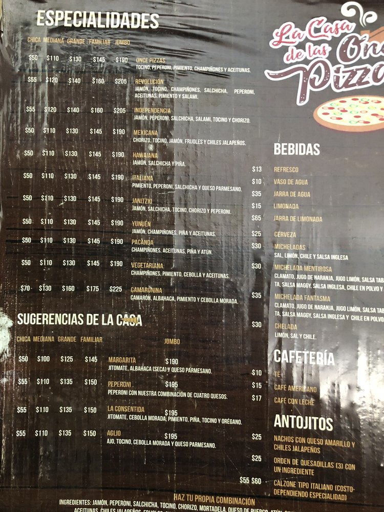 La Casa De Las Once Pizzas
