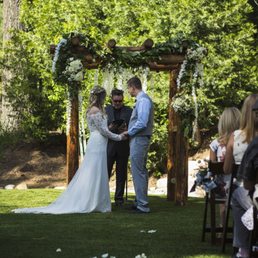 Michael Giordano officiating our wedding at Skypark