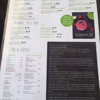Date & Thyme - Menu - Vegetarian Near Me - Key West, Florida Date & Thyme - Menu - Vegetarian Near Me - Key West, Florida