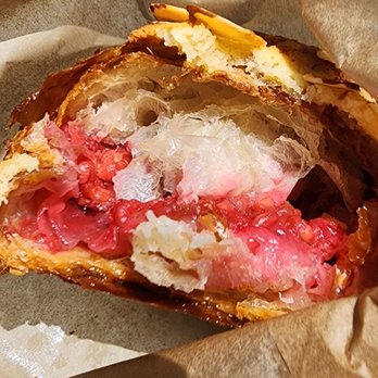 Juniper - Inside raspberry almond croissant - Coffee & Tea Near Me - San Francisco, California