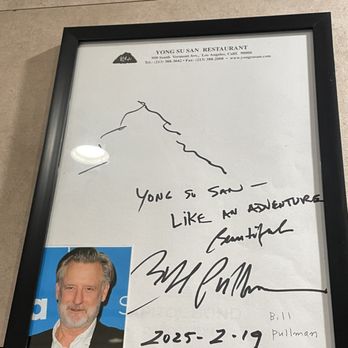 Yong Su San - Bill Pullman autograph. - Korean Near Me - Los Angeles, California