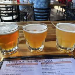 3 IPA's on tap. From left, their West Coast, there 7% IPA, and then their Tricky IPA. My personal favorite was the West Coast.