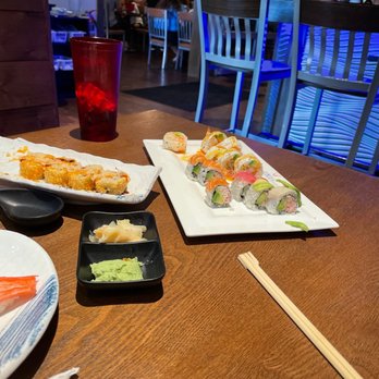 Umiya - Sushi variety on the table. Wish I could've taken a photo with more food on it lol. I was just in a hurry to eat! - Sushi Bars Near Me - San Antonio, Texas