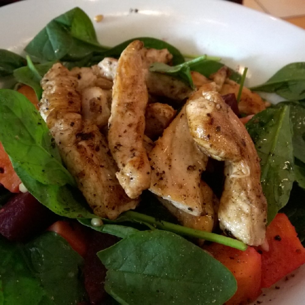 Thyme Square Cafe - Chicken salad with warm baby beets, sweet potato. - Restaurants Near Me - Hornsby, NSW