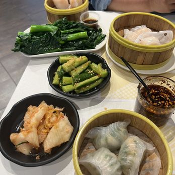 Sam Woo Cafe - Kimchee, shrimp with chive, shrimp and scallop in the back, Chinese broccoli, and cucumber - Desserts Near Me - Artesia, California Sam Woo Cafe - Kimchee, shrimp with chive, shrimp and scallop in the back, Chinese broccoli, and cucumber - Desserts Near Me - Artesia, California
