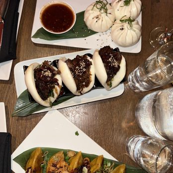 Bao Brewhouse - top: Char Sui Bao, middle: Short Rib Bao, bottom: Big on the Pig - Dim Sum Near Me - Denver, Colorado