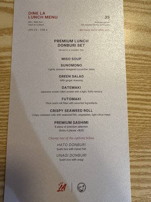 Menu photo 3 Hato Sushi Los Angeles, CA