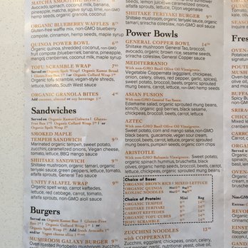 Copper Branch - Menu pg1 - Vegan Near Me - Mississauga, Ontario