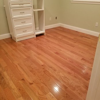Nursery With New Baseboards Floor Is Nail Down Oak Hardwood Yelp