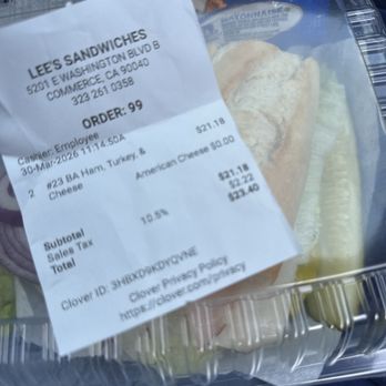 Lee's Sandwiches - First and last time here - Sandwiches Near Me - Commerce, California