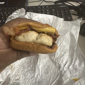 Bojangles - Grilled chicken sandwich with bacon and cheese - Chicken Wings Near Me - Richmond, Texas