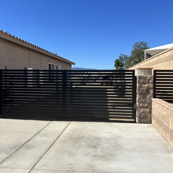 CR Custom Wrought Iron Design - Modern RV gate with a side fence. Corona, CA - Metal Fabricators Near Me CR Custom Wrought Iron Design - Modern RV gate with a side fence. Corona, CA - Metal Fabricators Near Me