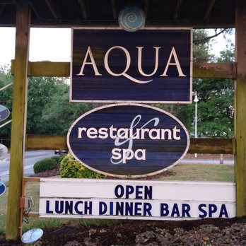 Aqua Restaurant - Signage - Seafood Near Me - Duck, North Carolina Aqua Restaurant - Signage - Seafood Near Me - Duck, North Carolina