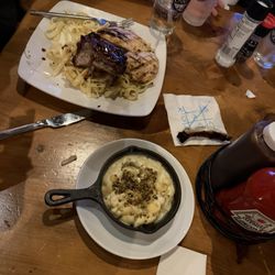 Ovation Bistro & Bar - Pasta Encore w/ 1/3 rack ribs and bacon Mac and Cheese