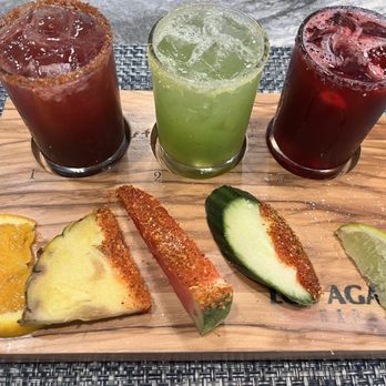 Los Agaves - Margarita flight: blueberry, cucumber, hibiscus - Mexican Near Me - Napa, California Los Agaves - Margarita flight: blueberry, cucumber, hibiscus - Mexican Near Me - Napa, California