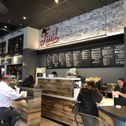 Front counter with seating behind