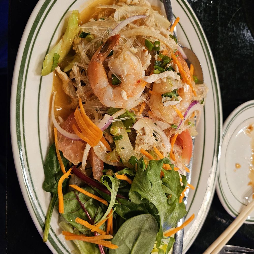 Celadon Thai Restaurant - Yum Woon Sen. I took a bite before remembering to take a photo. - Thai Near Me - Latham, New York Celadon Thai Restaurant - Yum Woon Sen. I took a bite before remembering to take a photo. - Thai Near Me - Latham, New York