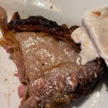 Blue Moose - Half of the prime rib, after my mother had sawed off the major portion of the fat - American Near Me - Topeka, Kansas