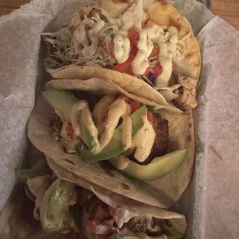 Taco Dive - Shrimp taco is the one with guacamole. Fish taco is the one without the guacamole - Tacos Near Me - Palm Beach Gardens, Florida Taco Dive - Shrimp taco is the one with guacamole. Fish taco is the one without the guacamole - Tacos Near Me - Palm Beach Gardens, Florida