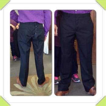 Perfect Tailoring - Altered suit pants (left- 3 alteration waist, inseam, leg; right - difference after pinning - Sewing & Alterations Near Me - Milpitas, California Perfect Tailoring - Altered suit pants (left- 3 alteration waist, inseam, leg; right - difference after pinning - Sewing & Alterations Near Me - Milpitas, California