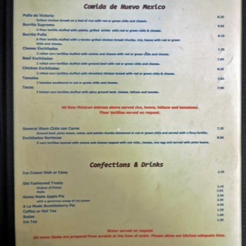 Hillsboro General Store - Menu - sorry kind of blurry - Breakfast & Brunch Near Me - Hillsboro, New Mexico