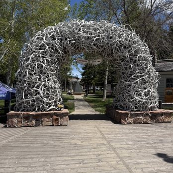 Million Dollar Cowboy Bar - Elk antlers across from the Cowboy bar. - Bars Near Me - Jackson, Wyoming