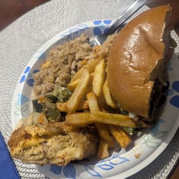 Suga & Spice - Jerk chicken egg rolls, fries, cabbage, rice and peas, fried rice, jerk Fried Chicken Sandwich - Southern Near Me - Hyattsville, Maryland Suga & Spice - Jerk chicken egg rolls, fries, cabbage, rice and peas, fried rice, jerk Fried Chicken Sandwich - Southern Near Me - Hyattsville, Maryland